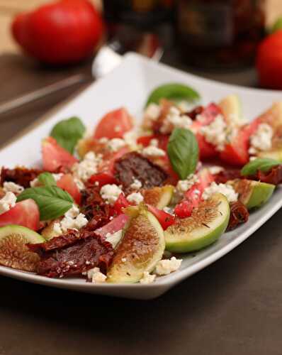 Salade de tomates, figues & feta