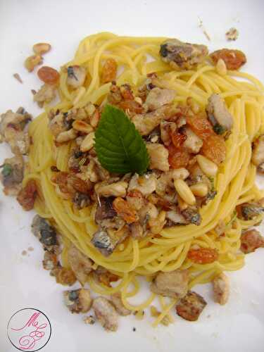 Spaghetti with sardines (receipe in English)