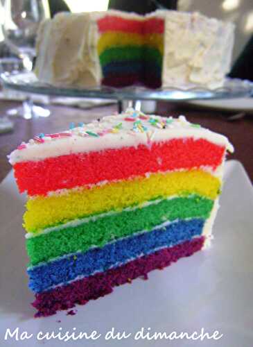 The rainbow cake (gâteau arc-en-ciel)