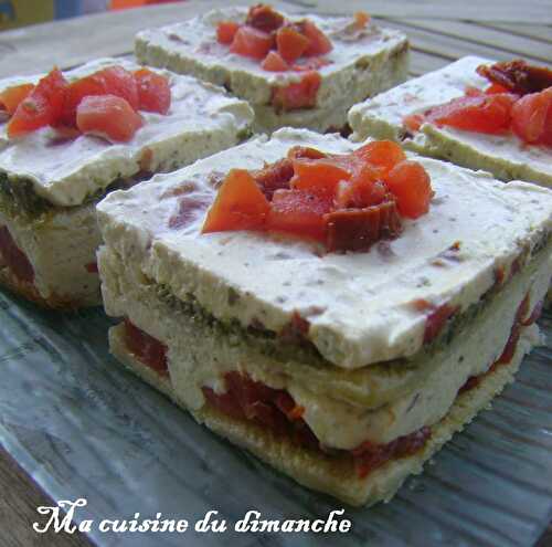 Tiramisù aux 2 tomates & pesto