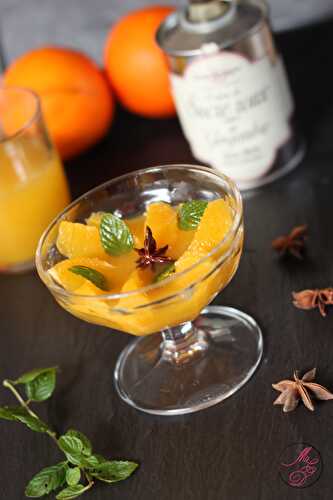 Verrine fraîcheur à l’orange, menthe & badiane