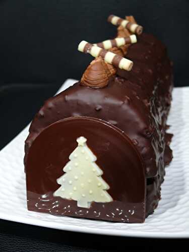 Bûche-Cake de Voyage en Savoie : Chocolat, Gianduja et Myrtille