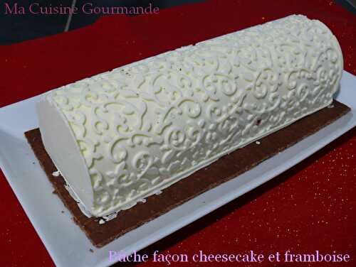 Bûche façon Cheesecake et Framboise