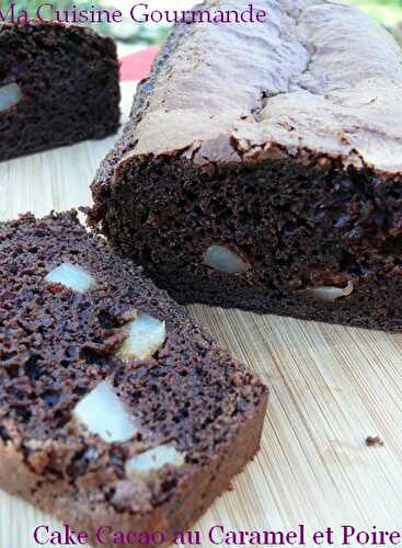 Cake au Cacao Caramel et Poire