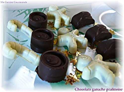 Chocolats fourrés ganache pralinoise