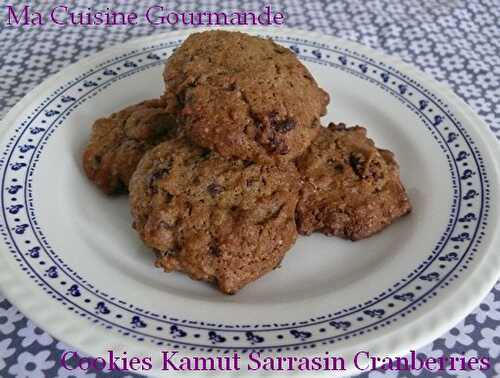 Cookies Kamut, Sarrasin et Cranberries