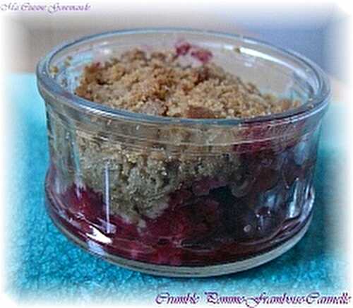 Crumble Pomme Framboise Cannelle