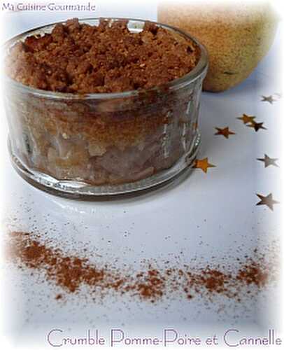 Crumble Pommes Poire Cannelle