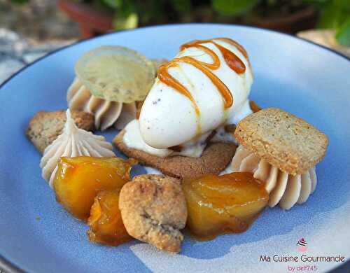 Dessert Glacé à l’assiette : Pomme, Vanille et Marron