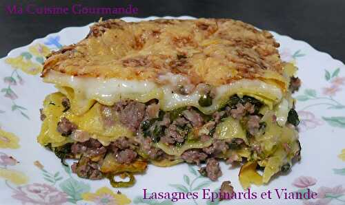 Lasagnes aux épinards et à la viande hâchée