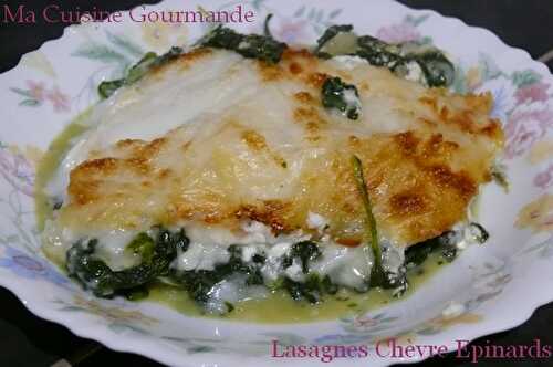 Lasagnes Chèvre Epinards