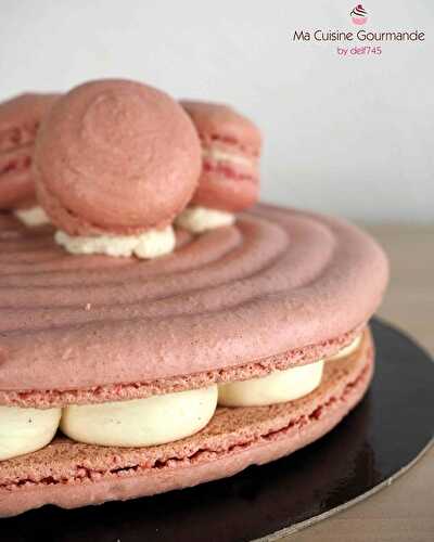 Macaron Géant Vanille Framboise