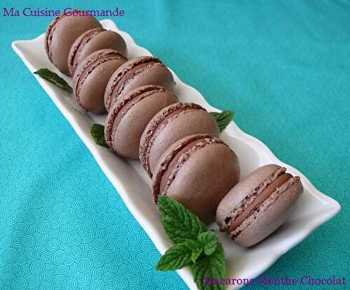 Macarons Menthe Chocolat