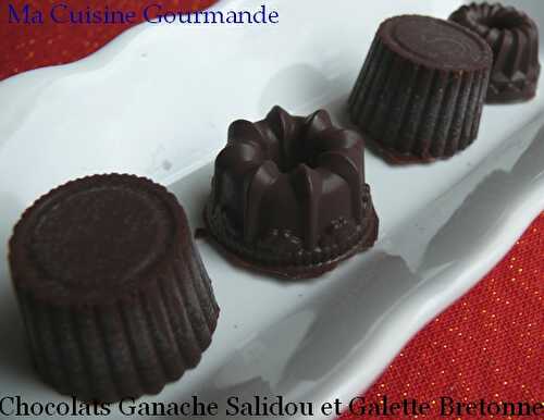 Pâques 2014 : Chocolats fourrés Ganache au Salidou et brisures de Galette Bretonne