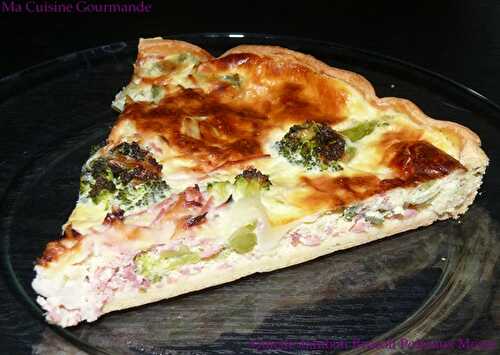 Quiche fourre-tout : jambon brocoli poireaux mozza