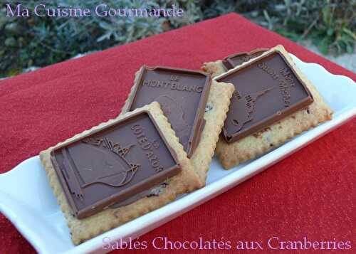 Sablés Chocolatés aux Cranberries