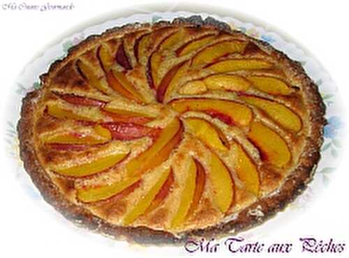 Tarte aux Pêches sur Crème d’Amandes