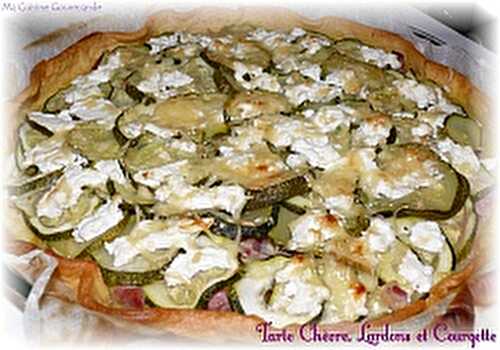 Tarte Chèvre Lardons Courgettes