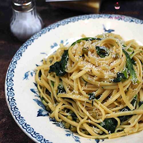 Linguine Petits Pois Épinards