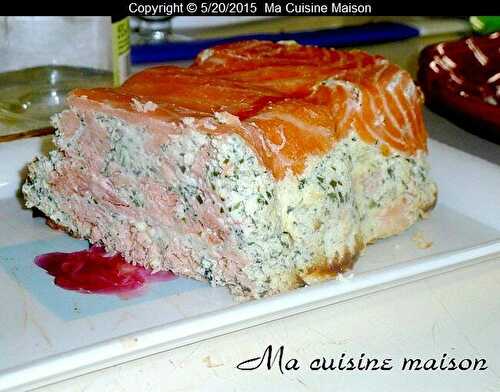 TERRINE AUX DEUX SAUMONS ET AUX HERBES