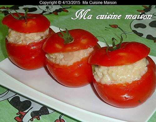 TOMATES FARCIES AU RISOTTO CITRONNEE (recette adaptée de Cyril Lignac)