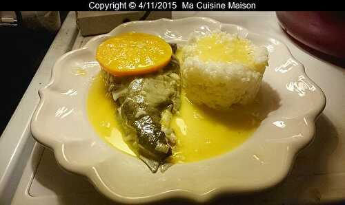 TURBOT FACON BEURRE BLANC D'AGRUMES ET RIZ DE CAMARGUE (recette maison)