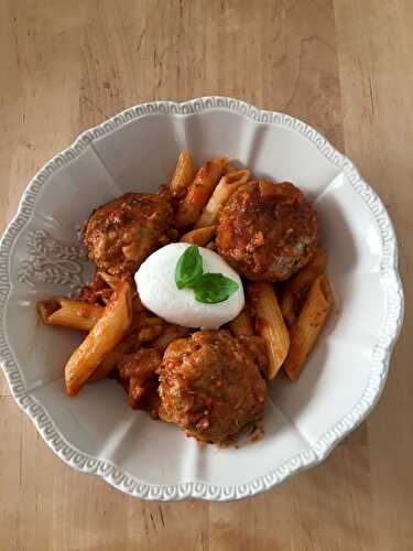 Boulettes sauce tomate et mozzarella