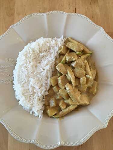 Curry de poulet coco aux pommes