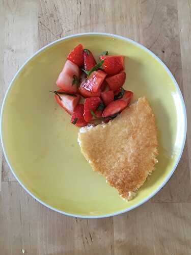 Flan coco et fraises