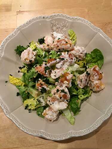 Salade de crevettes croustillante