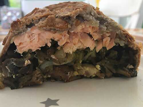 Koulibiac de saumon á la croute de sarrasin - Ma cuisine pas à pas