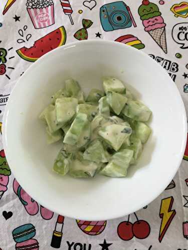 Salade de concombre légére