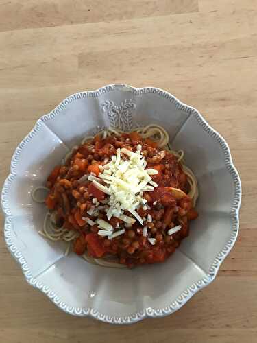 Bolognaise aux lentilles