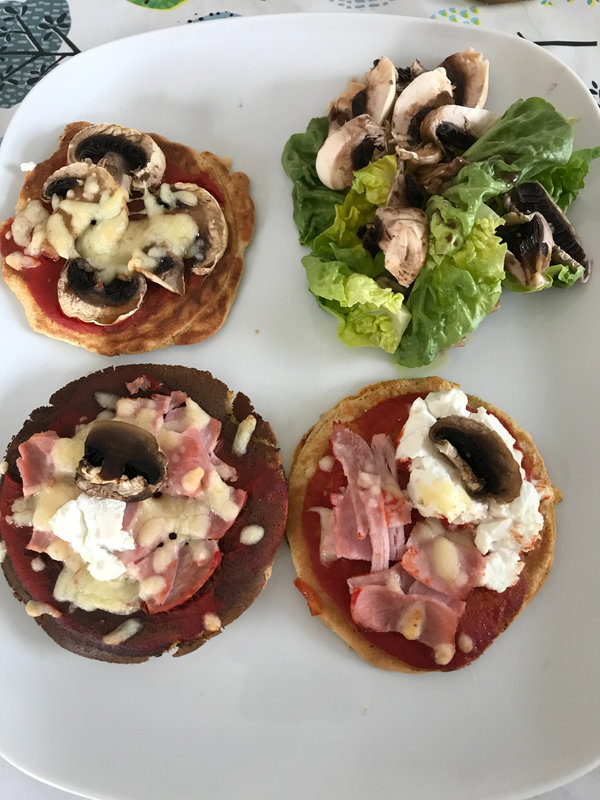 Mini-pizza légéres facon pancake