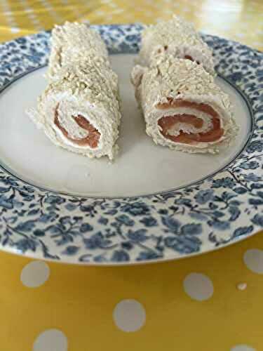 Mini-roulé au saumon et fromage frais
