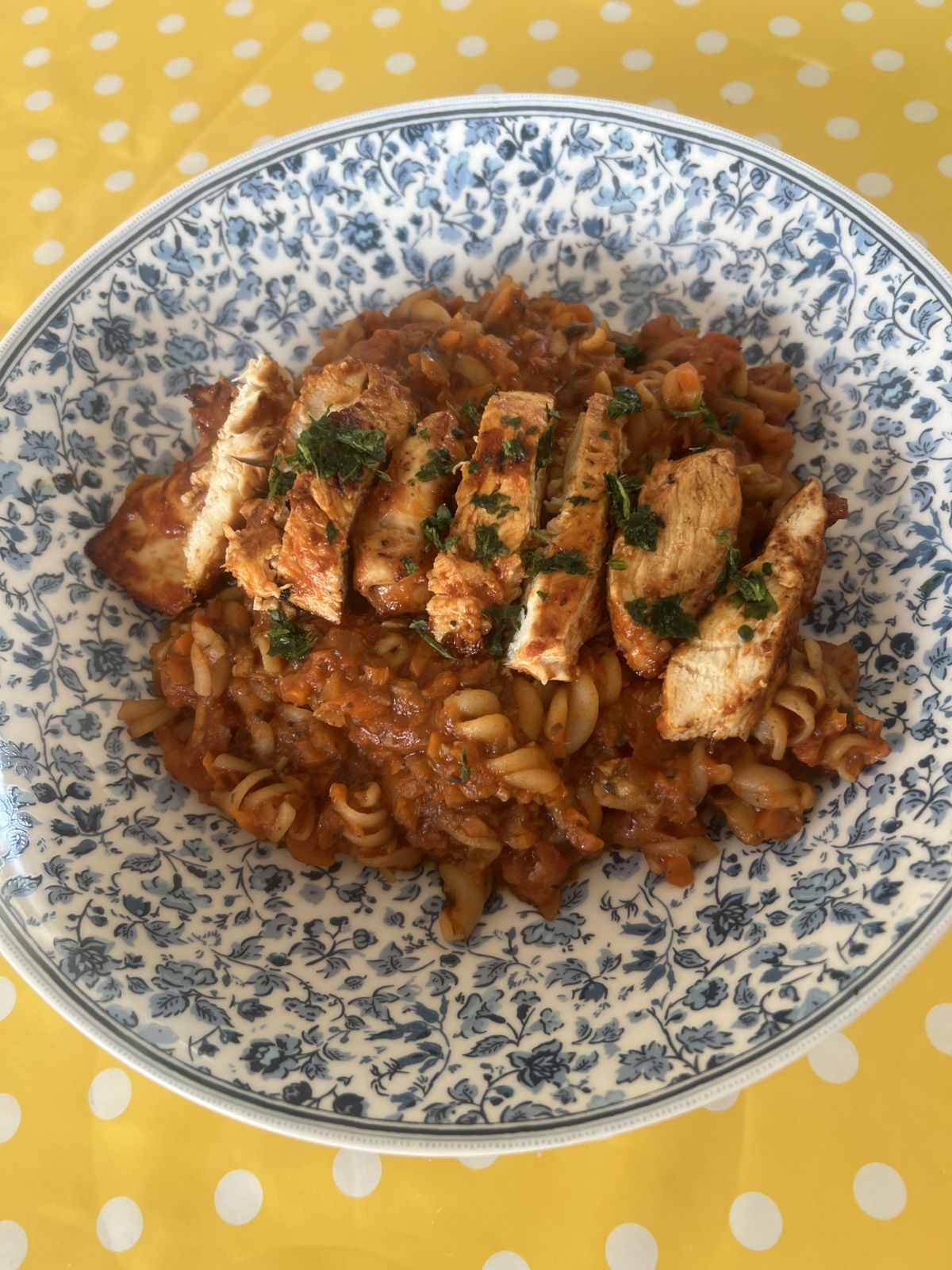 One pot pasta poulet mariné