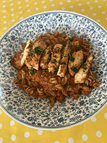 One pot pasta poulet mariné