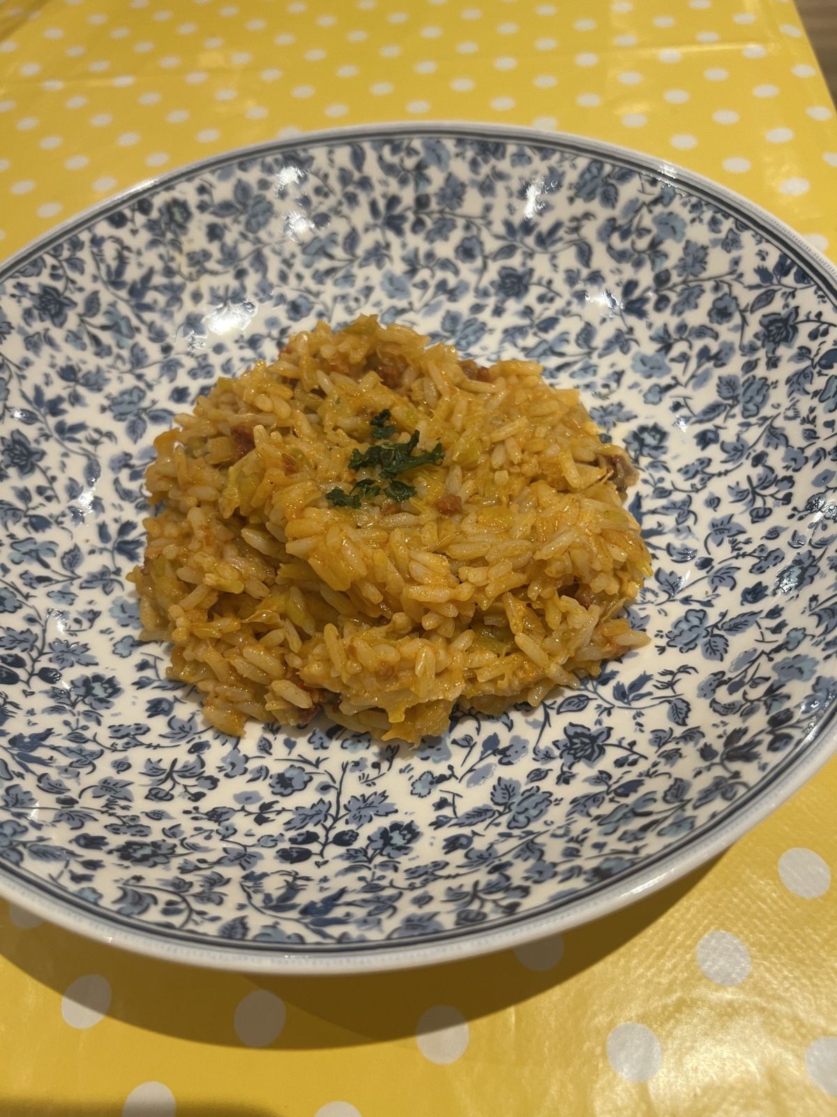 Risotto léger aux poireaux et chorizo