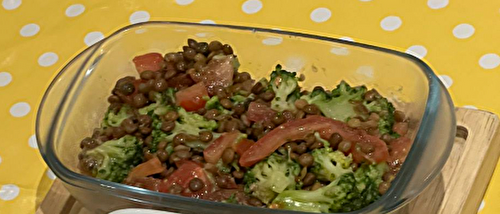 Salade de lentilles et brocoli