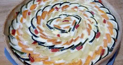 La tarte spirale aux légumes, bœuf haché et mozzarella