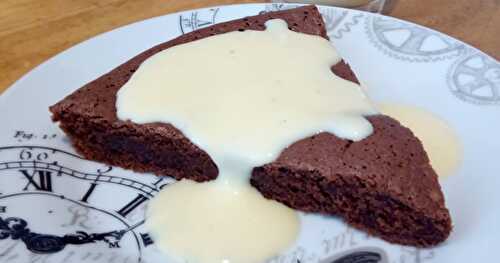 Le brownie et sa crème anglaise