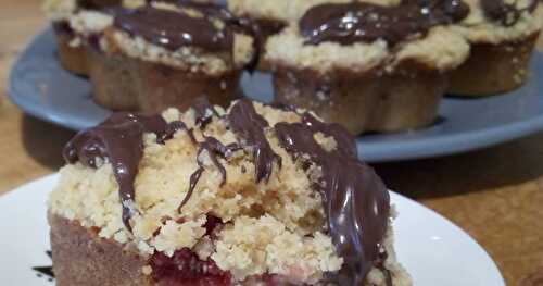 Les crumbcakes framboise chocolat