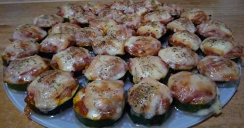 Les mini pizzas courgettes