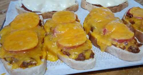 Les tartines gourmandes bolognaise et fromage