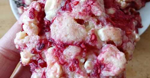 Les cookies aux framboises et au chocolat blanc