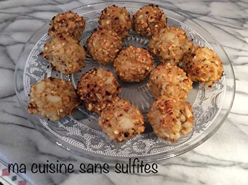 Boulettes de chou-fleur au four (sans gluten, avec option vegan), et le lien soufre – sulfites