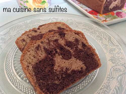 Gâteau marbré sans gluten et sans fécule, à la farine de châtaigne