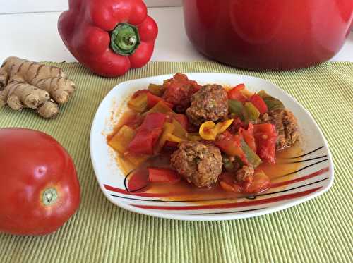 Kefta (boulettes d’agneau) aux poivrons