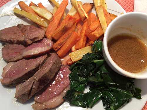 Magret de canard, sauce à l’orange et au gingembre