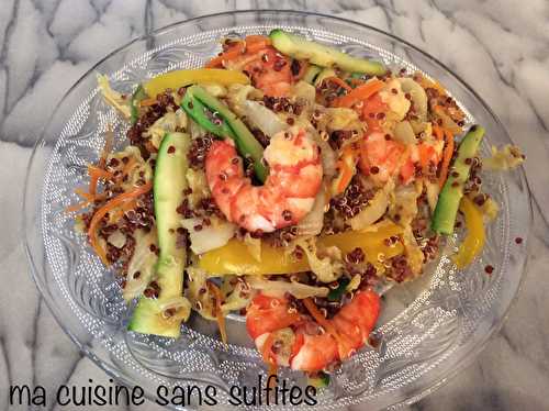 Quinoa et curry de légumes variés (on fait avec ce qu’on trouve dans le frigo)… et une drôle de récolte